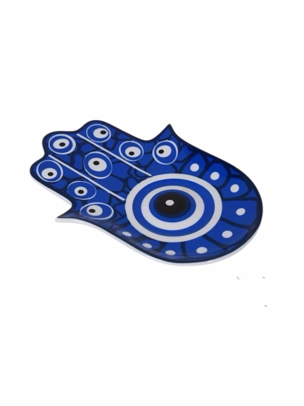 Blue & White Hamsa Hand Ceramic Jewelry/Trinket Dish New